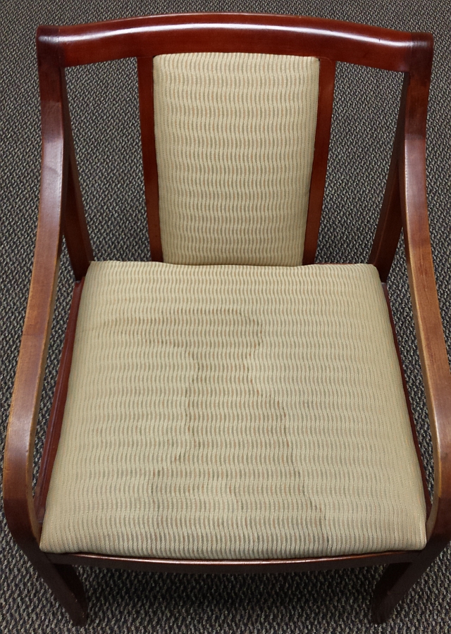 coffee stained chair